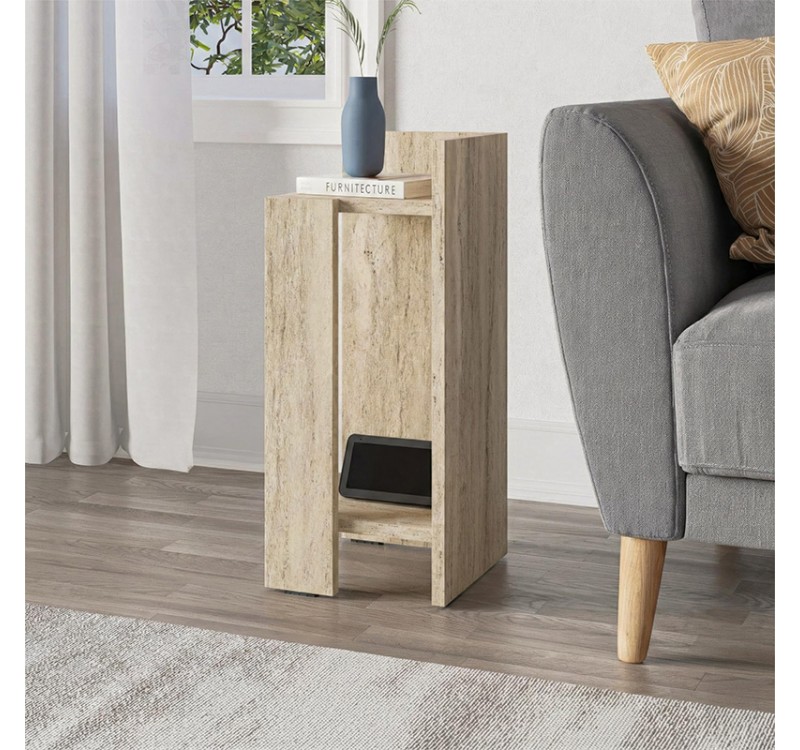 Κομοδίνο Elos Megapap δεξί χρώμα travertine 25x27x60εκ.