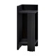 Κομοδίνο Elos Megapap αριστερό χρώμα black wood 25x27x60εκ.