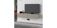 Έπιπλο τηλεόρασης επιτοίχιο Francy Megapap χρώμα sandstone 135x31,7x25εκ.