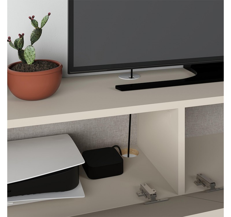 Έπιπλο τηλεόρασης επιτοίχιο Francy Megapap χρώμα sandstone 135x31,7x25εκ.