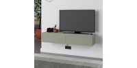Έπιπλο τηλεόρασης επιτοίχιο Francy Megapap χρώμα ash green 135x31,7x25εκ.