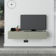 Έπιπλο τηλεόρασης επιτοίχιο Francy Megapap χρώμα ash green 135x31,7x25εκ.