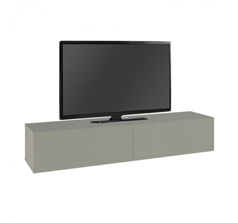 Έπιπλο τηλεόρασης επιτοίχιο Francy Megapap χρώμα ash green 135x31,7x25εκ.