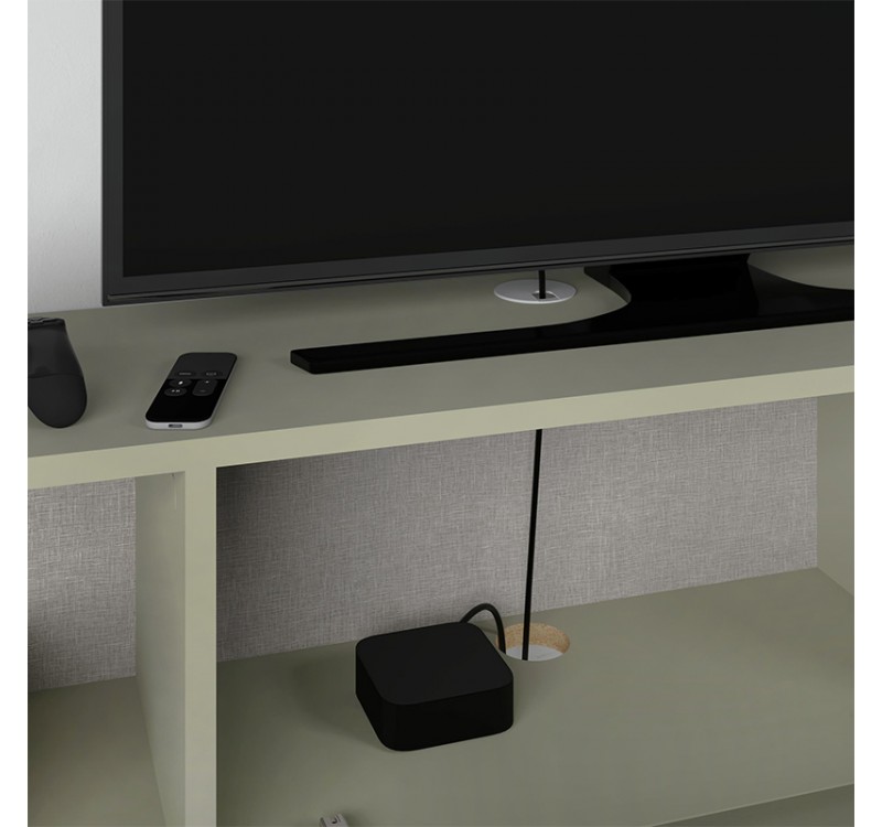 Έπιπλο τηλεόρασης επιτοίχιο Francy Megapap χρώμα ash green 180x30x30εκ.