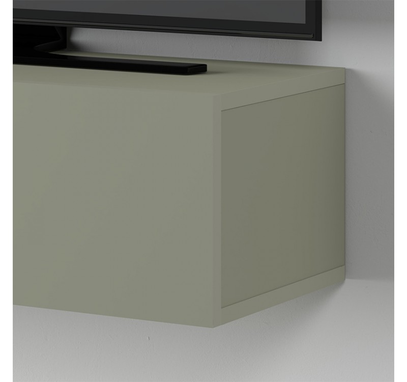 Έπιπλο τηλεόρασης επιτοίχιο Francy Megapap χρώμα ash green 180x30x30εκ.