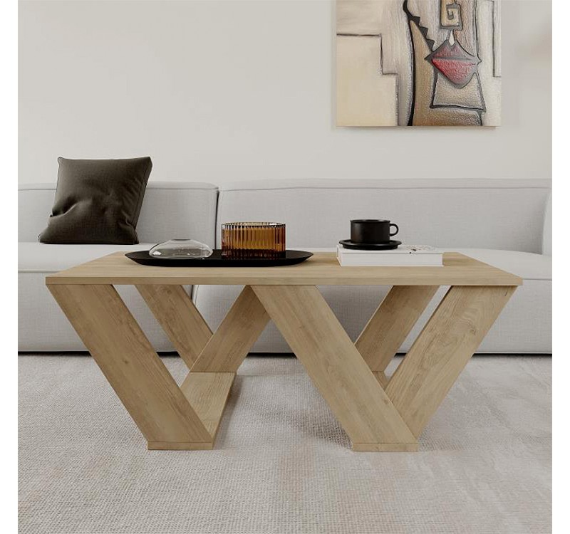 Τραπεζάκι σαλονιού Pipra Megapap χρώμα sapphire oak 110x60x40εκ.