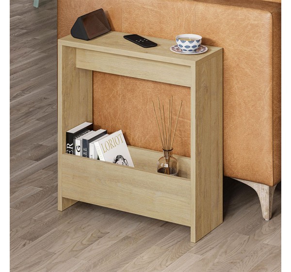 Τραπεζάκι βοηθητικό Simpi Megapap χρώμα sapphire oak 55x20x60εκ.