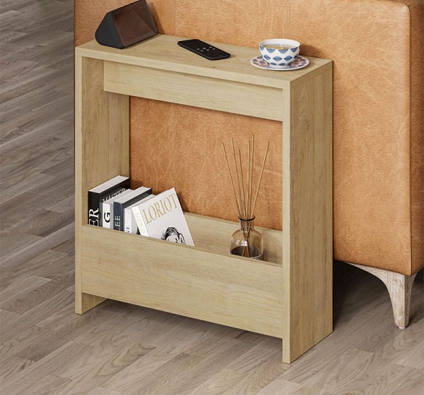 Τραπεζάκι βοηθητικό Simpi Megapap χρώμα sapphire oak 55x20x60εκ.