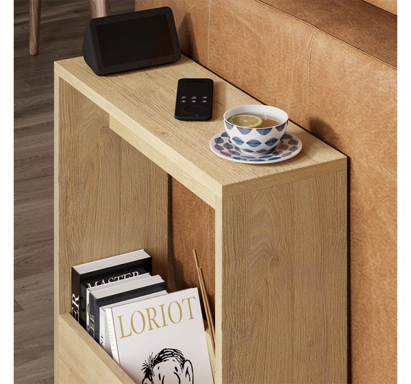 Τραπεζάκι βοηθητικό Simpi Megapap χρώμα sapphire oak 55x20x60εκ.