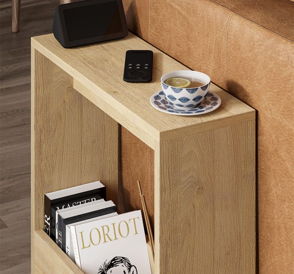 Τραπεζάκι βοηθητικό Simpi Megapap χρώμα sapphire oak 55x20x60εκ.