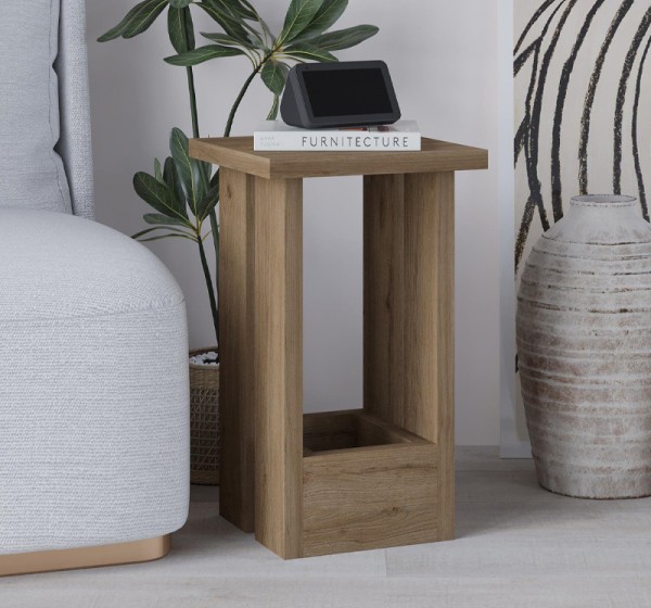 Τραπεζάκι βοηθητικό Tasos Megapap χρώμα sepet oak 30x30x50,3εκ.