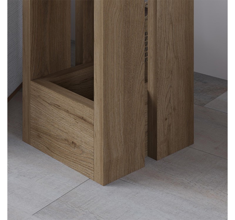 Τραπεζάκι βοηθητικό Tasos Megapap χρώμα sepet oak 30x30x50,3εκ.