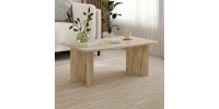 Τραπεζάκι σαλονιού Sam Megapap χρώμα travertine 100x60x41,8εκ.