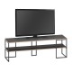 Έπιπλο τηλεόρασης Friday Megapap χρώμα black wood 140x37x45εκ.
