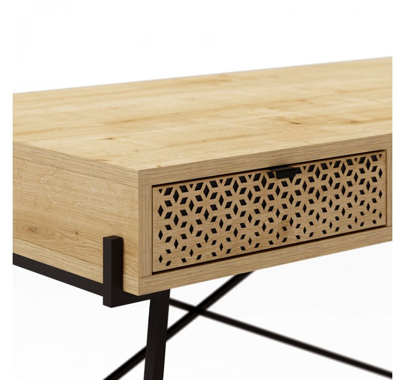 Γραφείο εργασίας Naive Megapap χρώμα sapphire oak 113,4x60x77,5εκ.