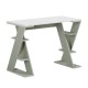 Γραφείο εργασίας Papillon Megapap χρώμα ash green - λευκό 106x50x75εκ