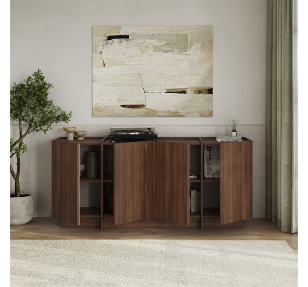 Μπουφές Dorma Megapap χρώμα καρυδί milano 180x45x80,2εκ.