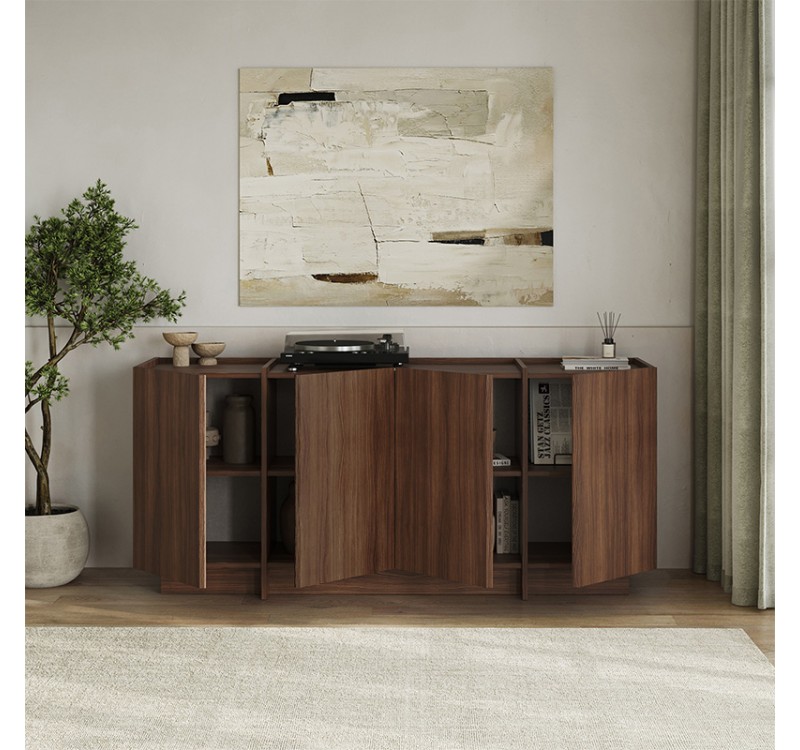 Μπουφές Dorma Megapap χρώμα καρυδί milano 180x45x80,2εκ.