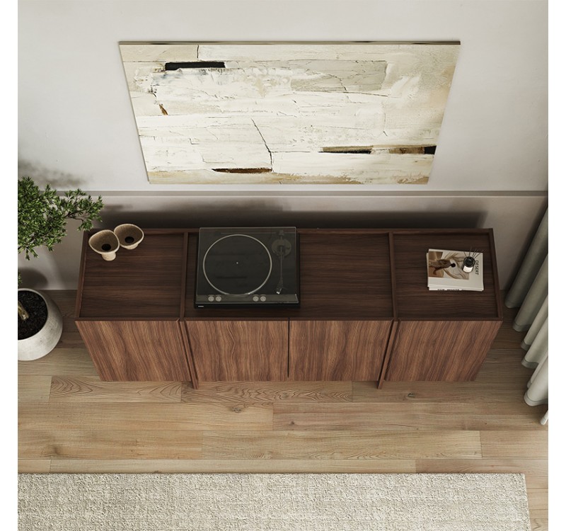 Μπουφές Dorma Megapap χρώμα καρυδί milano 180x45x80,2εκ.