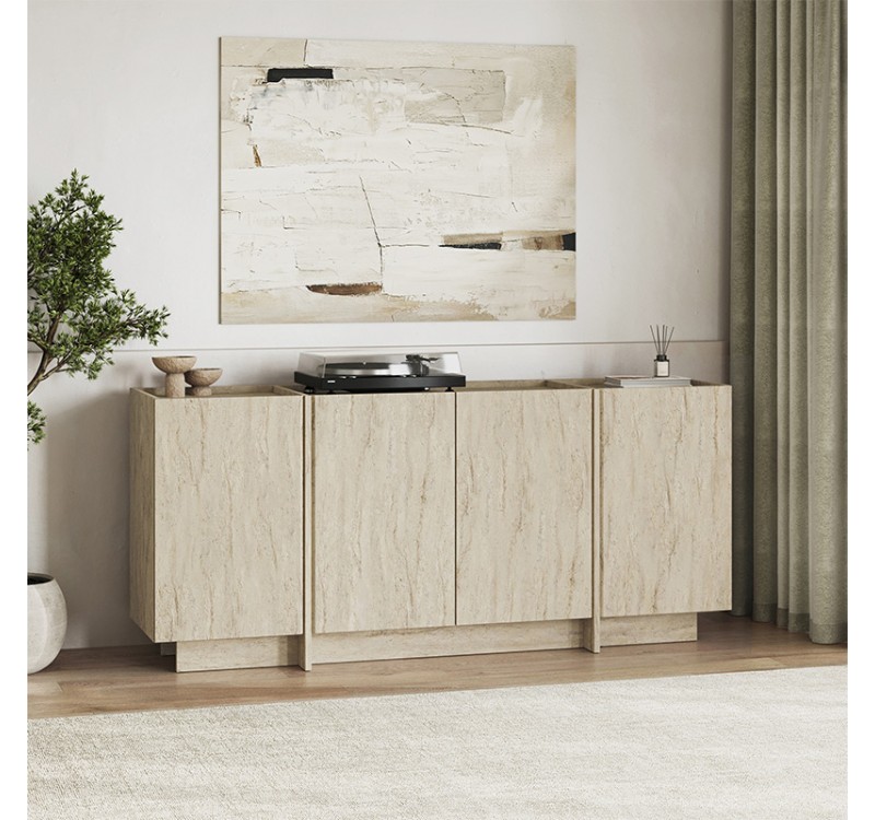 Μπουφές Dorma Megapap χρώμα travertine 180x45x80,2εκ.