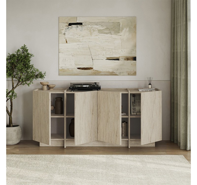 Μπουφές Dorma Megapap χρώμα travertine 180x45x80,2εκ.