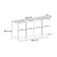 Μπουφές Dorma Megapap χρώμα travertine 180x45x80,2εκ.