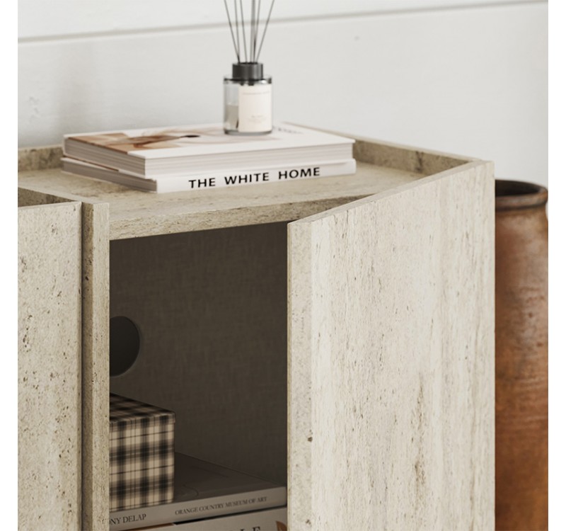 Έπιπλο τηλεόρασης Lowen Megapap χρώμα travertine 180x35x46,2εκ.
