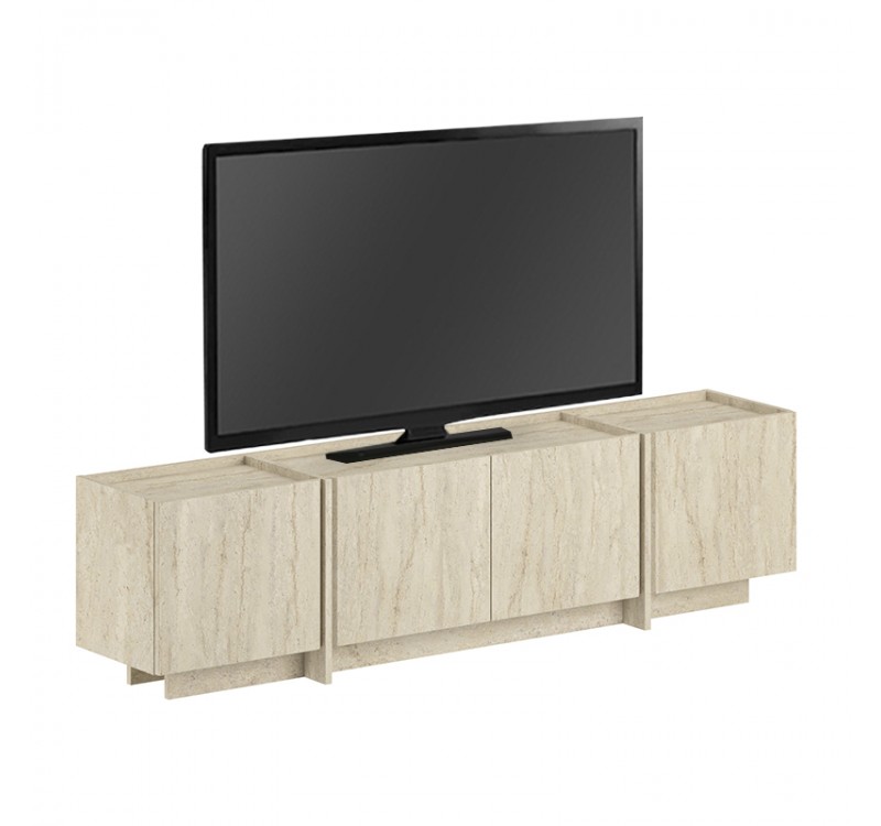 Έπιπλο τηλεόρασης Lowen Megapap χρώμα travertine 180x35x46,2εκ.