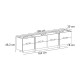 Έπιπλο τηλεόρασης Lowen Megapap χρώμα travertine 180x35x46,2εκ.