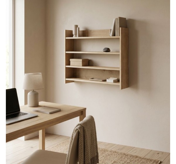 Ραφιέρα τοίχου Lane Megapap χρώμα sapphire oak 85x15x66εκ.