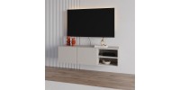 Έπιπλο τηλεόρασης επιτοίχιο Conrad Megapap χρώμα sandstone 140x35x38εκ.