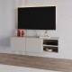 Έπιπλο τηλεόρασης επιτοίχιο Conrad Megapap χρώμα sandstone 140x35x38εκ.