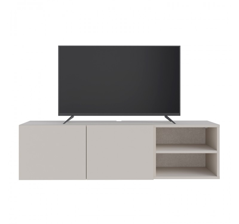 Έπιπλο τηλεόρασης επιτοίχιο Conrad Megapap χρώμα sandstone 140x35x38εκ.