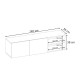 Έπιπλο τηλεόρασης επιτοίχιο Conrad Megapap χρώμα sandstone 140x35x38εκ.
