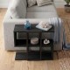 Τραπεζάκι βοηθητικό Homia Megapap χρώμα black wood 56x25x56,5εκ.