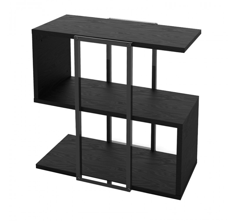 Τραπεζάκι βοηθητικό Homia Megapap χρώμα black wood 56x25x56,5εκ.