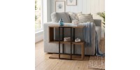 Τραπεζάκι βοηθητικό Homia Megapap χρώμα καρυδί Ud 56x25x56,5εκ.