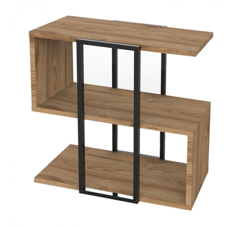 Τραπεζάκι βοηθητικό Homia Megapap χρώμα καρυδί Ud 56x25x56,5εκ.