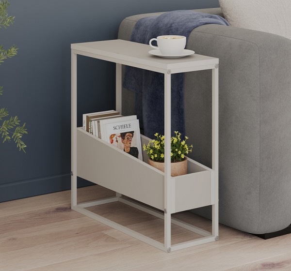 Τραπεζάκι βοηθητικό Lido Megapap χρώμα sandstone 60x22x62εκ.