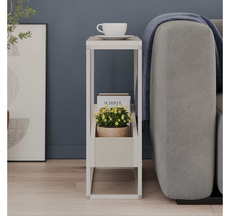 Τραπεζάκι βοηθητικό Lido Megapap χρώμα sandstone 60x22x62εκ.