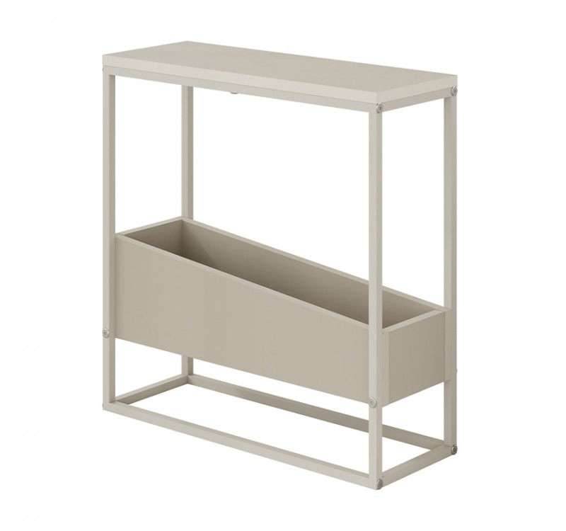 Τραπεζάκι βοηθητικό Lido Megapap χρώμα sandstone 60x22x62εκ.