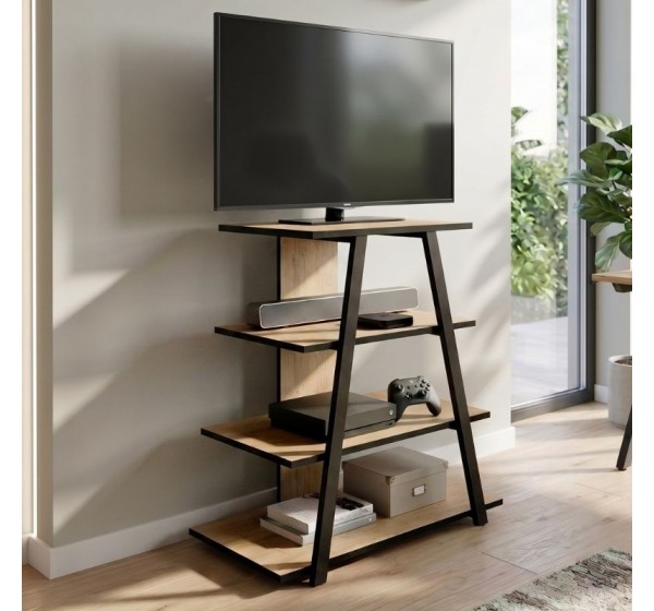 Έπιπλο τηλεόρασης Lyno Megapap χρώμα sapphire oak 70,4x54x80εκ.