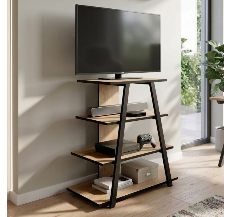 Έπιπλο τηλεόρασης Lyno Megapap χρώμα sapphire oak 70,4x54x80εκ.