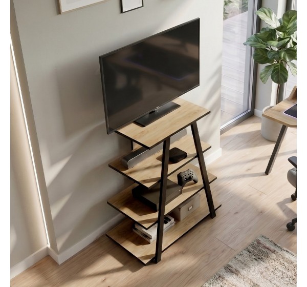 Έπιπλο τηλεόρασης Lyno Megapap χρώμα sapphire oak 70,4x54x80εκ.