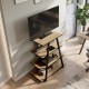 Έπιπλο τηλεόρασης Lyno Megapap χρώμα sapphire oak 70,4x54x80εκ.