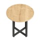 Τραπεζάκι βοηθητικό Mesa Megapap χρώμα sapphire oak Ø45x50εκ.