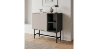 Μπουφές Mona Megapap χρώμα sandstone - black wood 81x40x80εκ.