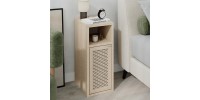 Κομοδίνο Inca Megapap χρώμα light oak 25,2x32x60εκ.