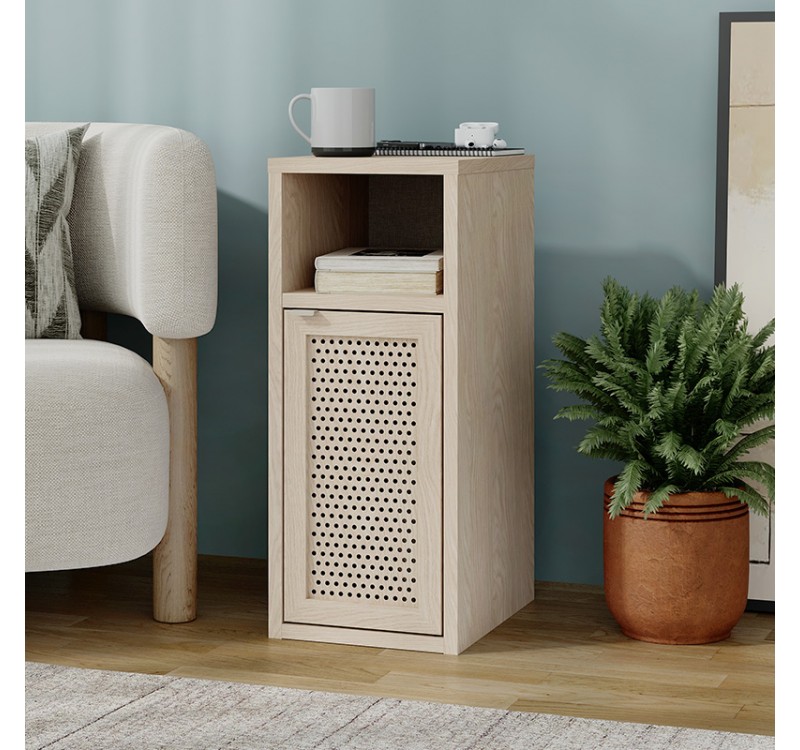 Κομοδίνο Inca Megapap χρώμα light oak 25,2x32x60εκ.