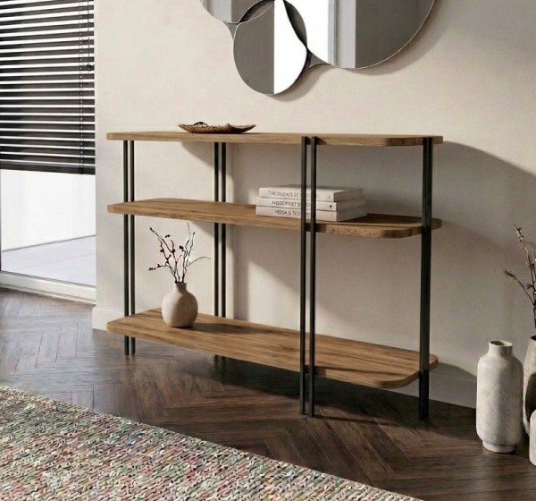 Κονσόλα Notus Megapap χρώμα καρυδί Ud 92x34,5x75εκ.